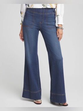 Chico’s: Dark Wash Flare Leg Jeans U.S. Size 6P (Chico’s Size 0.5P)
